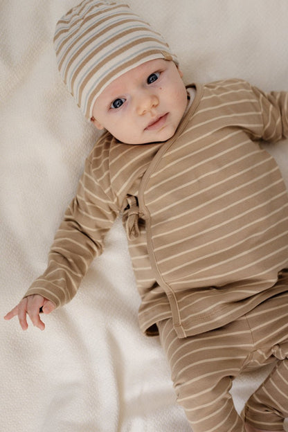 Muts - Rib - One size - Blue beige stripes