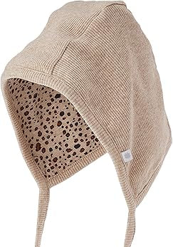 Knoopmuts - Rib - Omkeerbaar - Sand / Panter