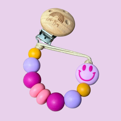 Speenkoord Smiley - Fuchsia