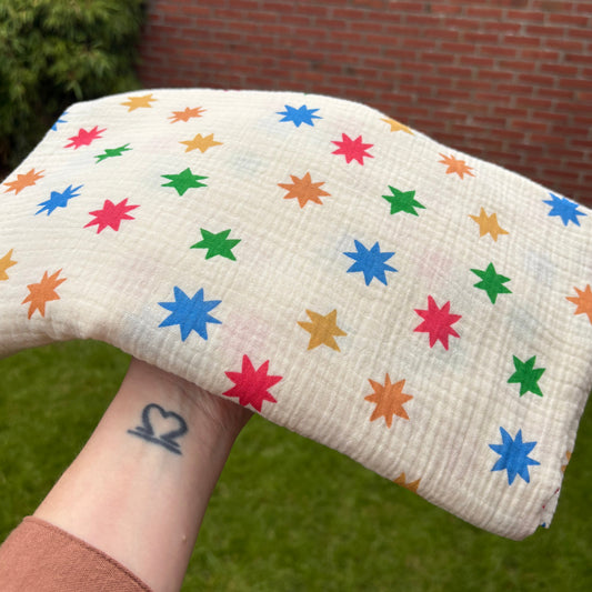 Hydrofiele XL multidoek - swaddle - sterren - multicolour