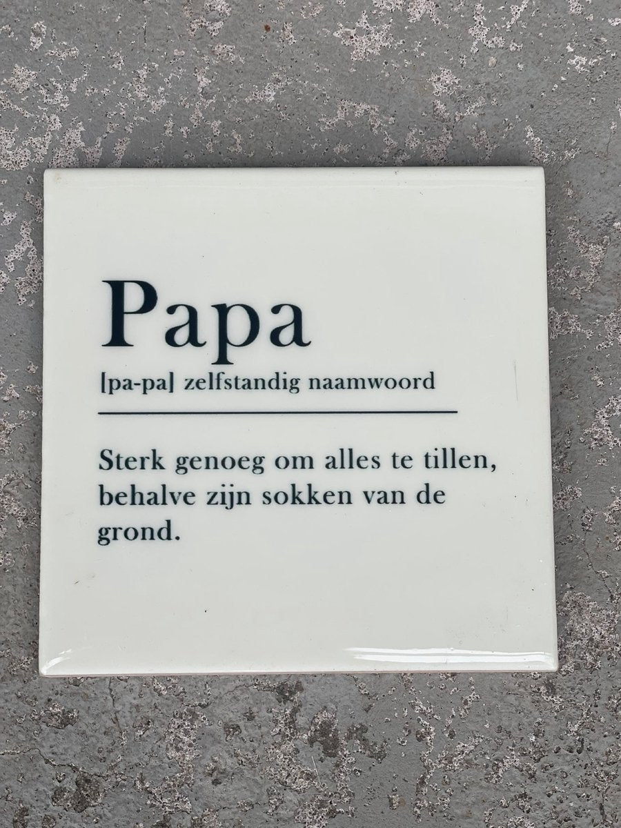 Tegeltje - Papa - 10.5x10.5
