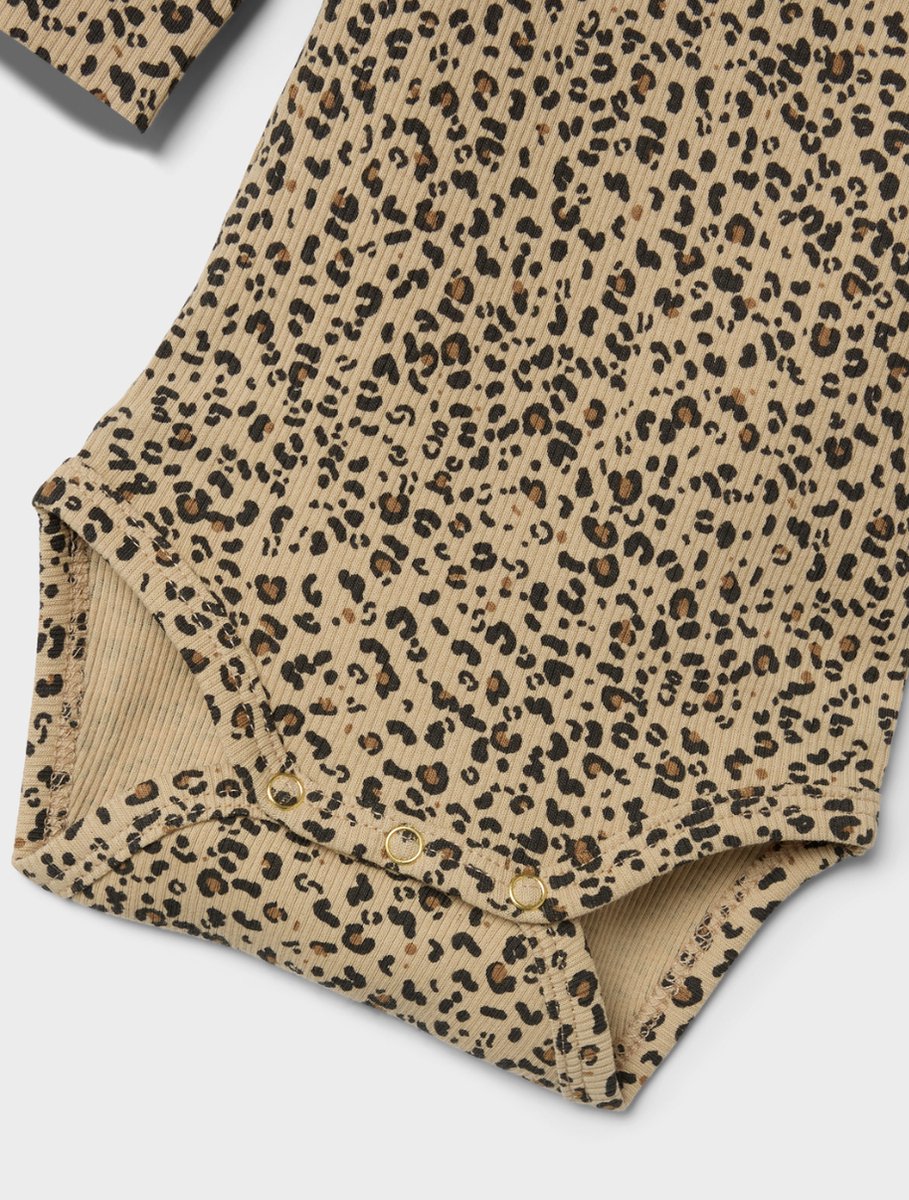 Romper - rib - panter latte - 68