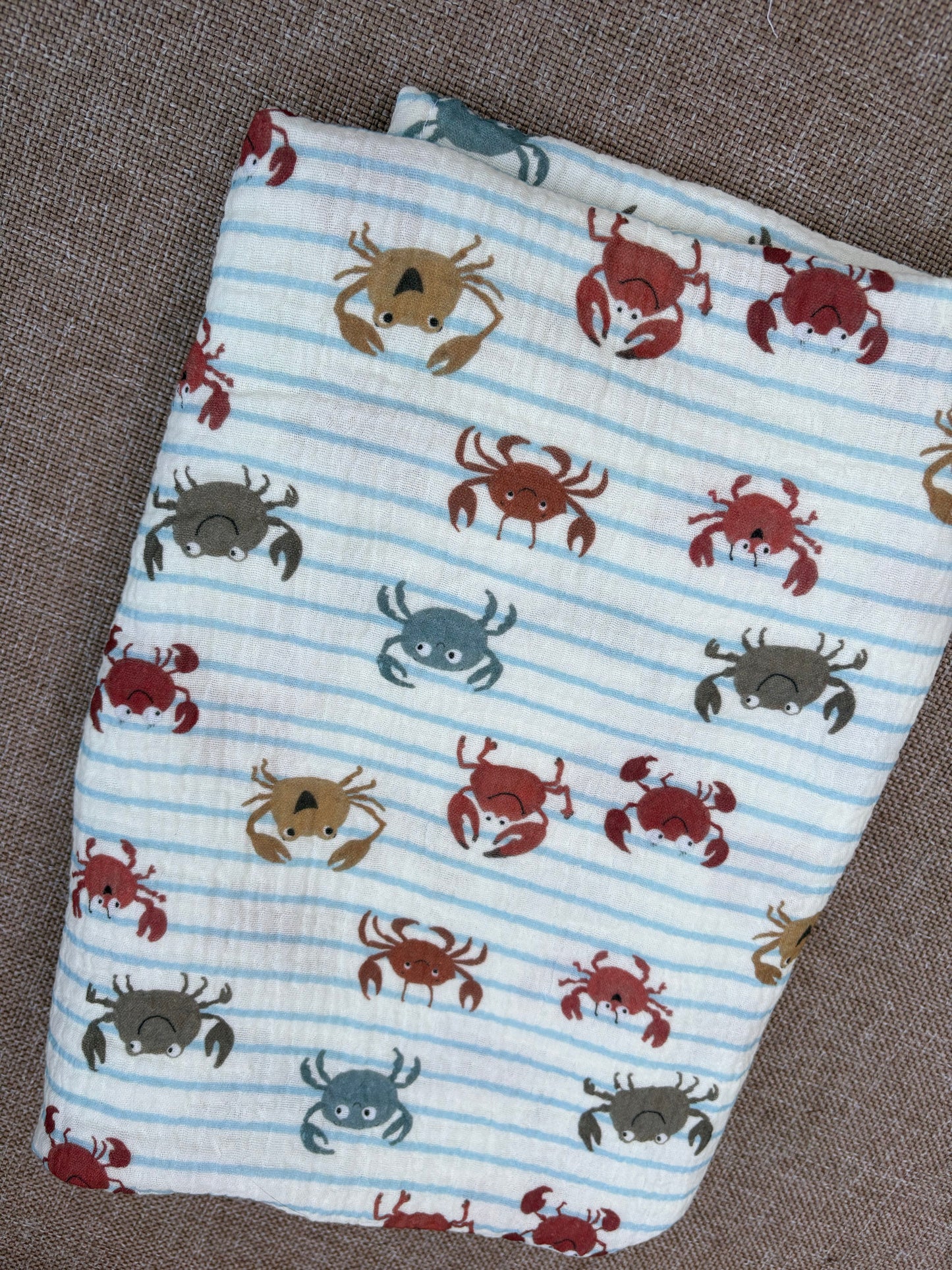 Hydrofiele XL multidoek - swaddle - multicolor - krabben