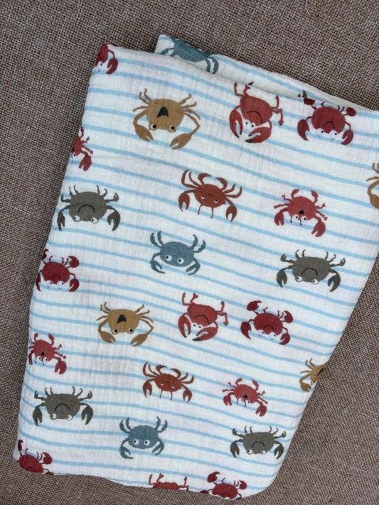 Hydrofiele XL multidoek - swaddle - multicolor - krabben