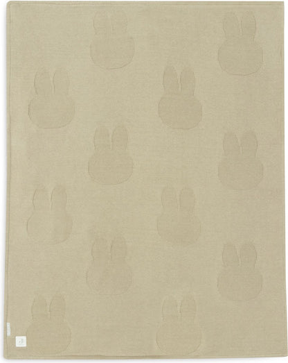 Deken Ledikant 100x150cm - Nijntje - Olive Green/Coral Fleece