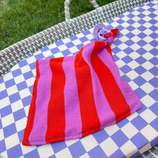 Speendoekje - Hydrofiel - Rood/Roze - Strepen