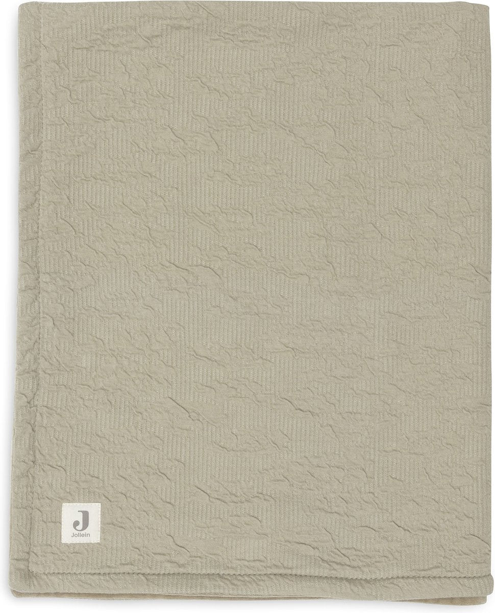 Deken Wieg 75x100 - Soft Waves Olive green velvet