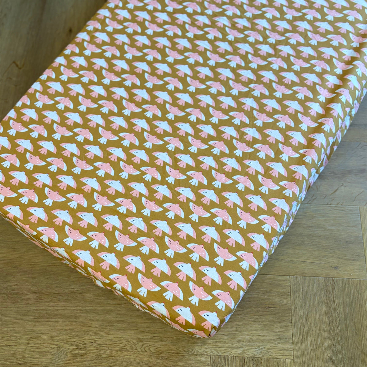 Hoeslaken ledikant katoen 60x120 - vogels