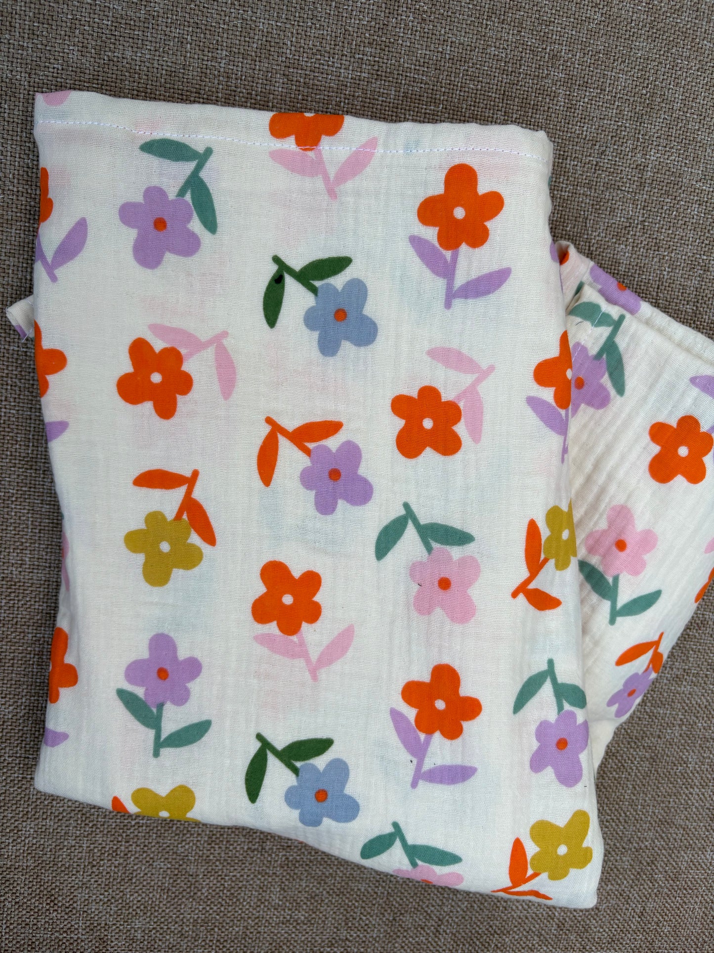 Hydrofiele XL multidoek - swaddle - multicolor - bloemen