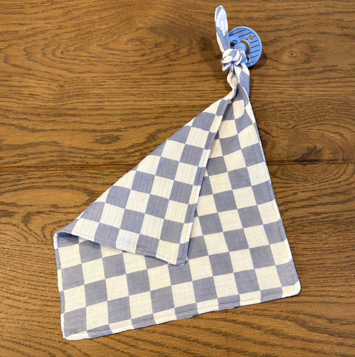 Speendoekje - Hydrofiel - Blauw - Blokjes