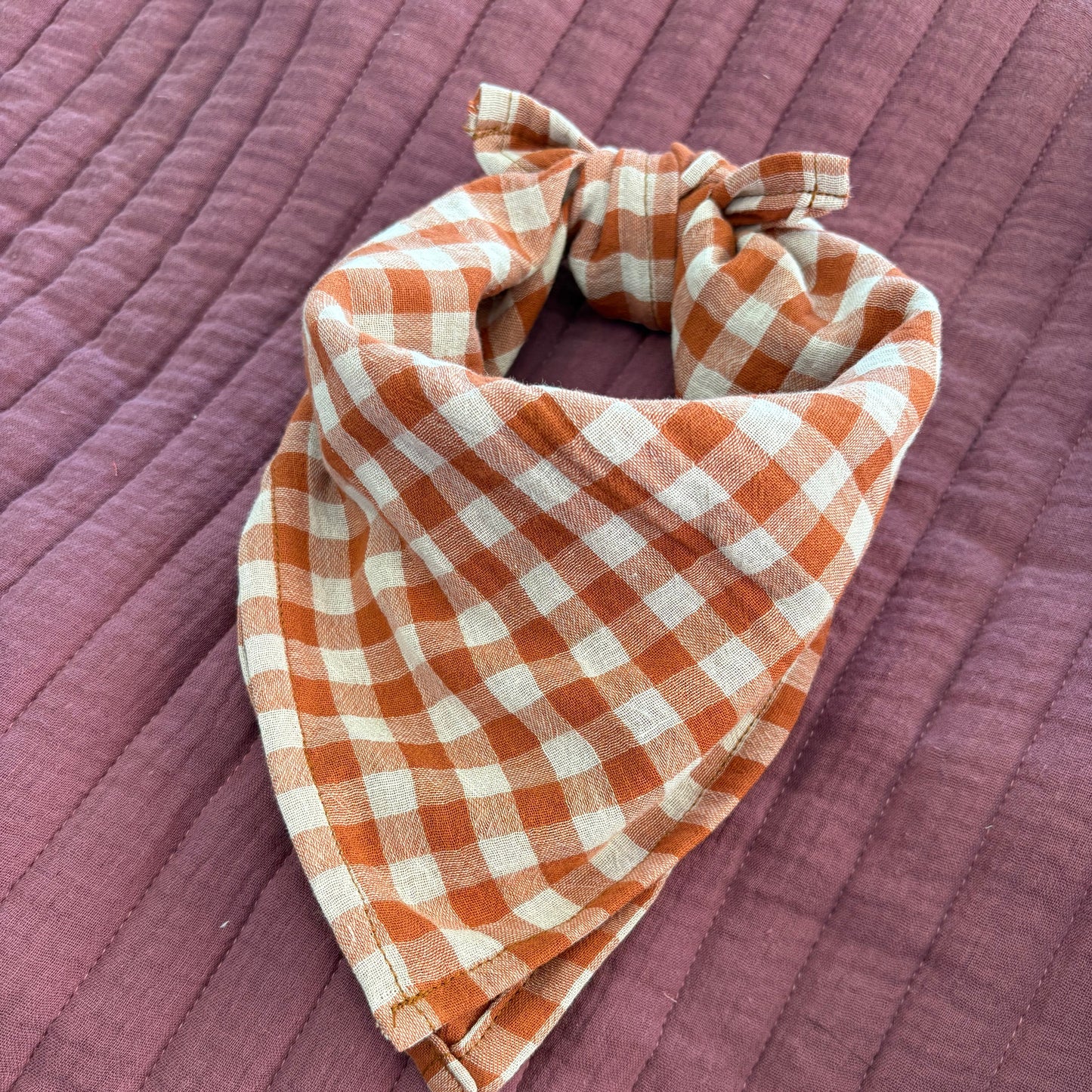 Hydrofiel Sjaaltje / Bandana /  (45x45 cm) - Terra / ruitjes