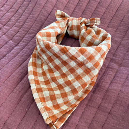 Hydrofiel Sjaaltje / Bandana /  (45x45 cm) - Terra / ruitjes