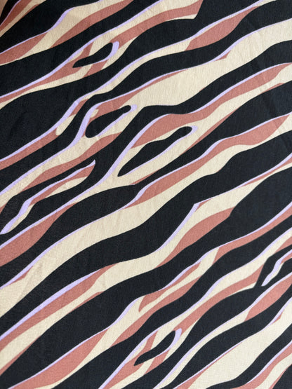 Aankleedkussenhoes - zebra - beige/zwart