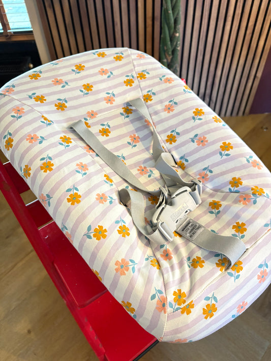 Stokke newbornset hoes - strepen lila/bloem