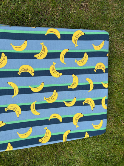 Aankleedkussenhoes - bananen - blauw