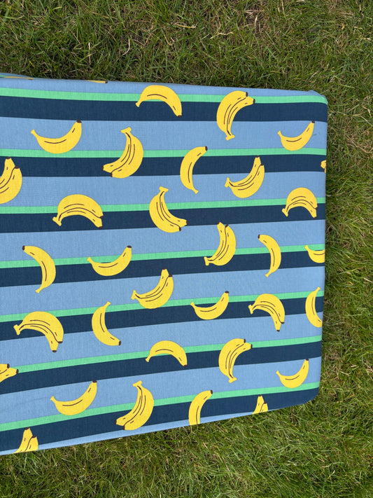 Aankleedkussenhoes - bananen - blauw