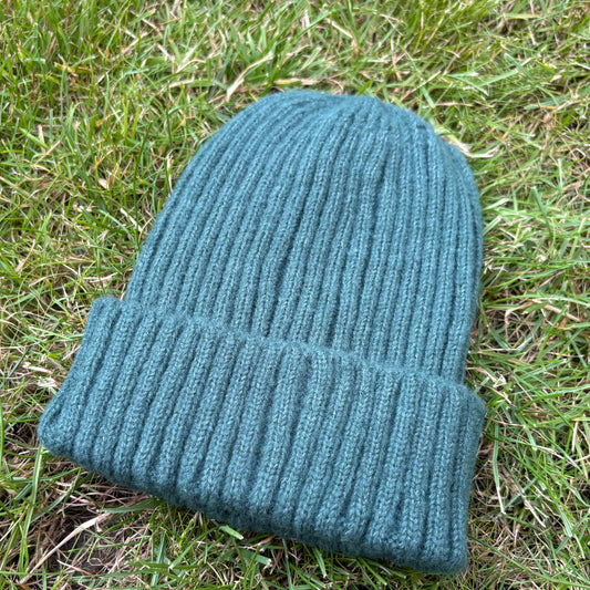 Gebreide muts - baby/peuter - Donkergroen