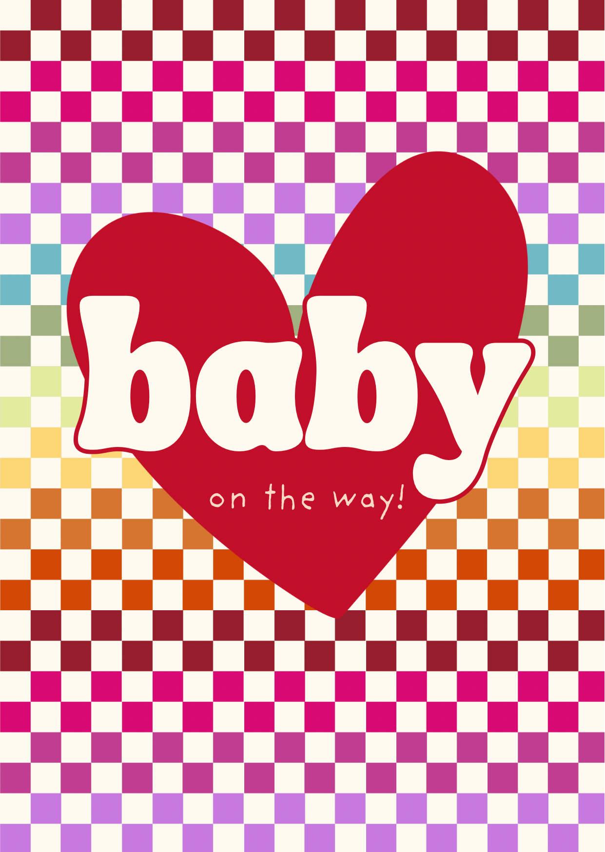 Wenskaart - Baby on the way - a6