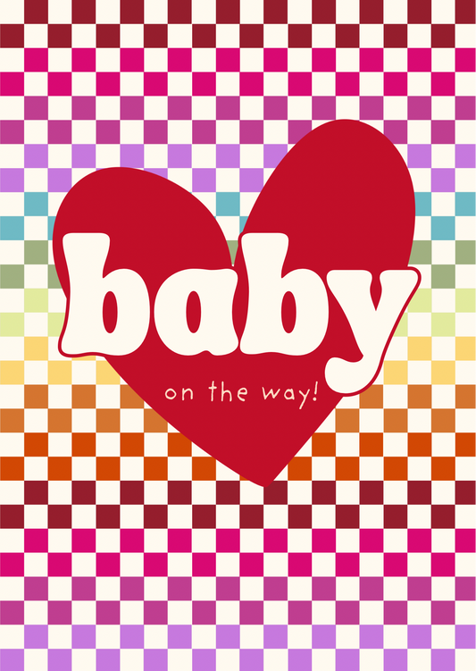 Wenskaart - Baby on the way - a6