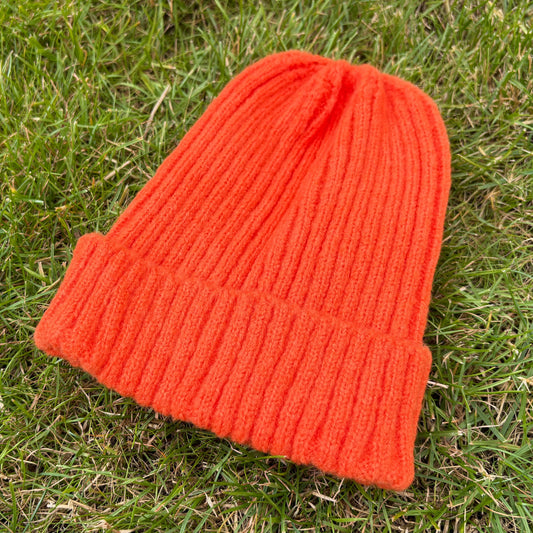 Gebreide muts - baby/peuter - Oranje