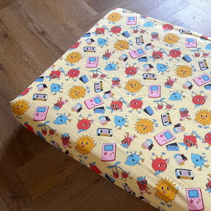 Hoeslaken boxmatras - arcade - botergeel