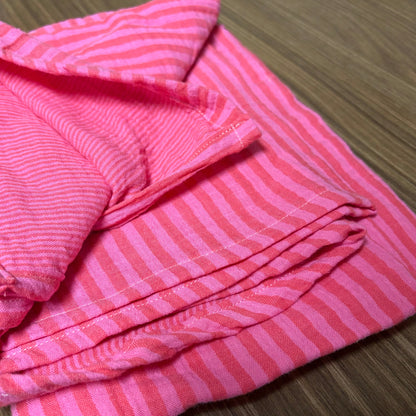 Hydrofiele XL multidoek - swaddle - strepen - roze