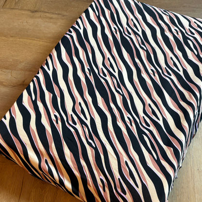 Aankleedkussenhoes - zebra - beige/zwart