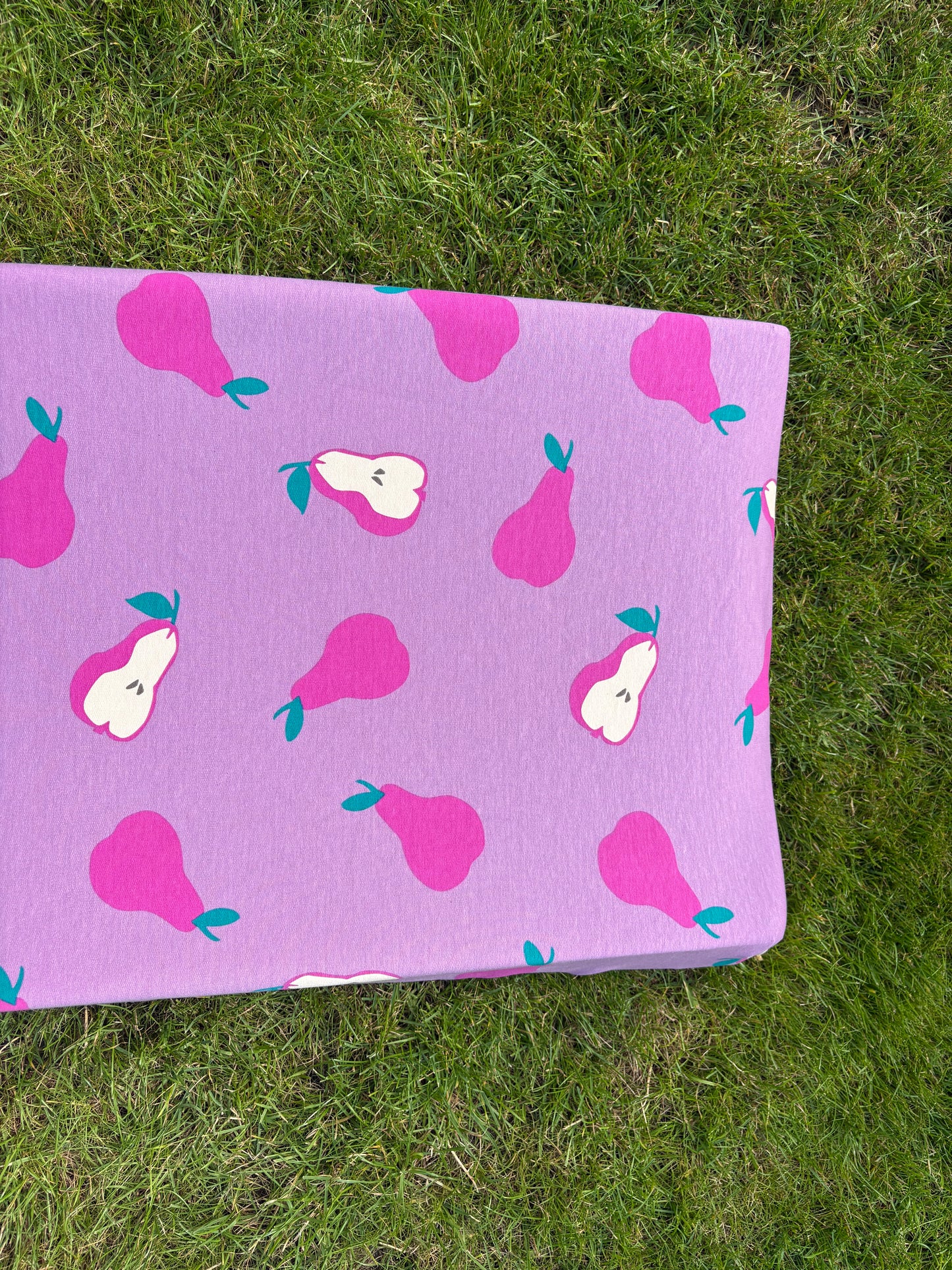 Aankleedkussenhoes - peren - paars/fuchsia