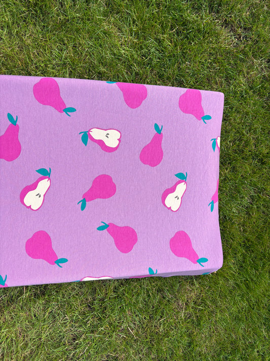 Aankleedkussenhoes - peren - paars/fuchsia