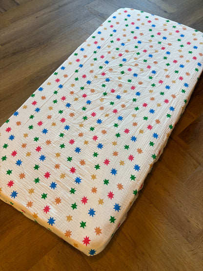 Hoeslaken ledikant 60x120 - hydrofiel - sterren