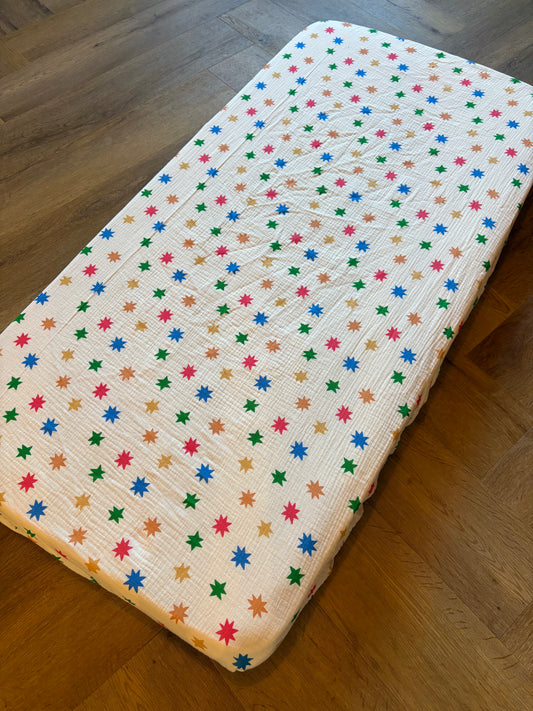 Hoeslaken ledikant 60x120 - hydrofiel - sterren