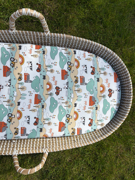 Hoeslaken verschoonmand/kinderwagen - Limited - Tygdrommar - boerderij