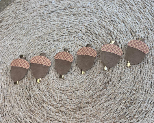 Haarclipjes - set van 2 - Eikeltjes