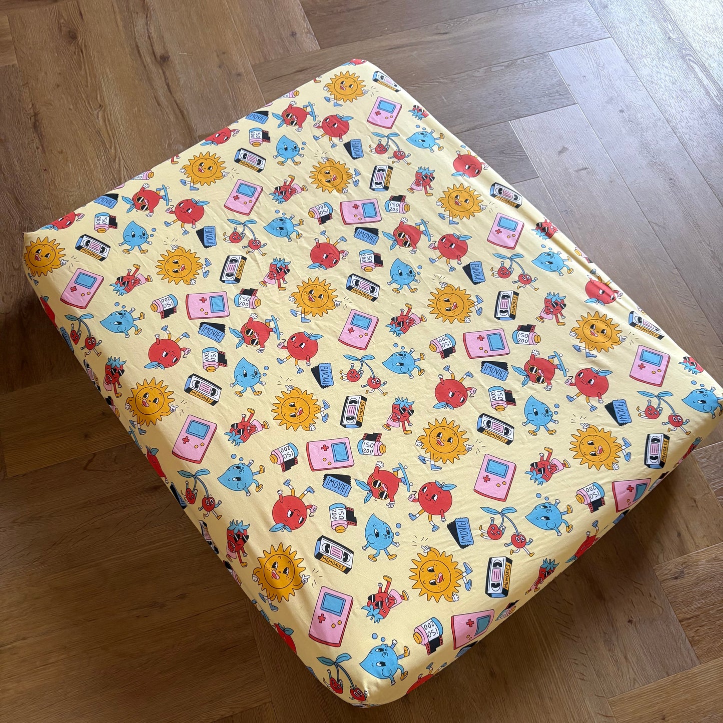Hoeslaken boxmatras - arcade - botergeel