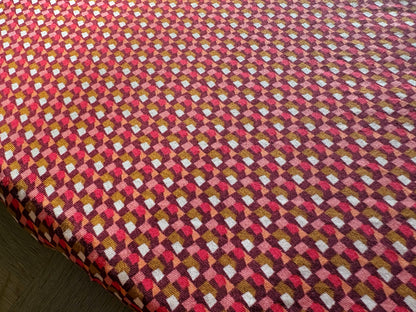 Hoeslaken verschoonmand/kinderwagen - aubergine - geometrisch