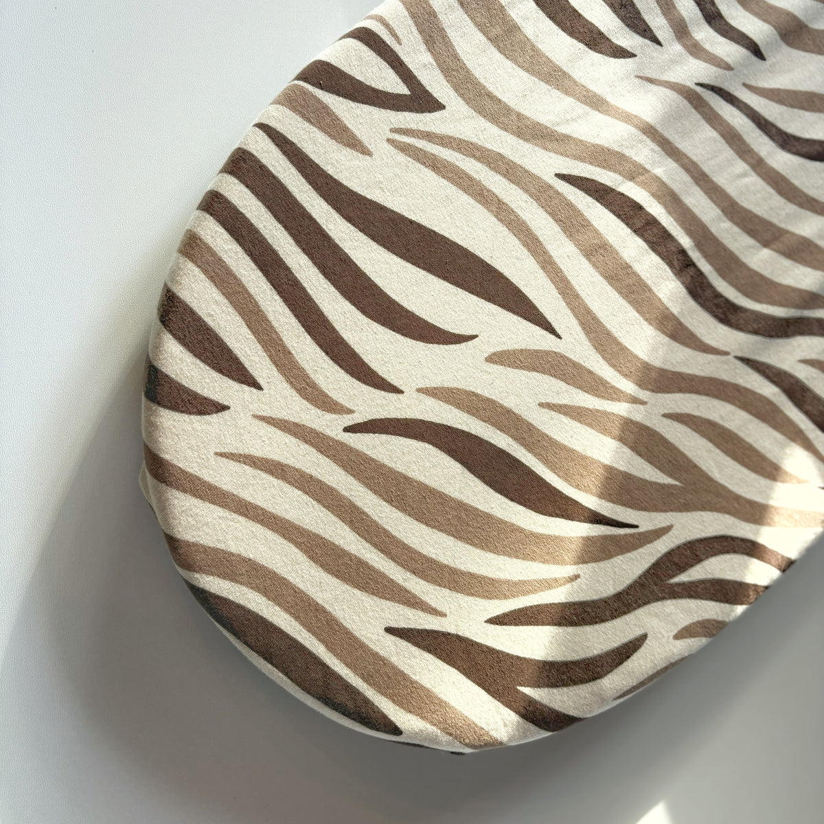 Hoeslaken verschoonmand/kinderwagen - zebra - bruin