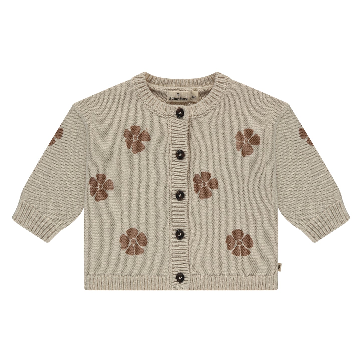 Gebreid vest - 100% organisch katoen - Flower - Snow