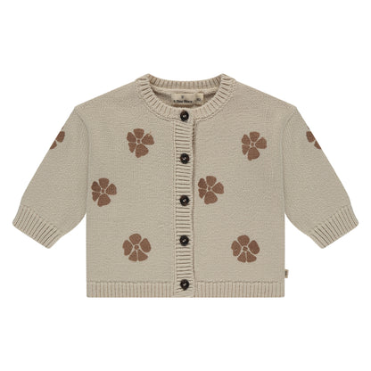 Gebreid vest - 100% organisch katoen - Flower - Snow