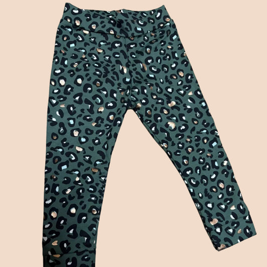 Broekje - green panter - handmade - maat 68 & 74