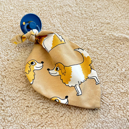 Speendoekje - Beige - Hondjes - ovaal
