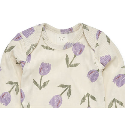 Romper rib - lange mouw - Tulips