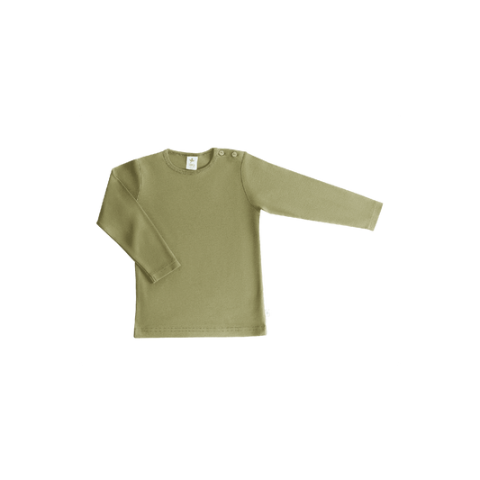 Basic longsleeve - Bio-cotton - Olijfgroen