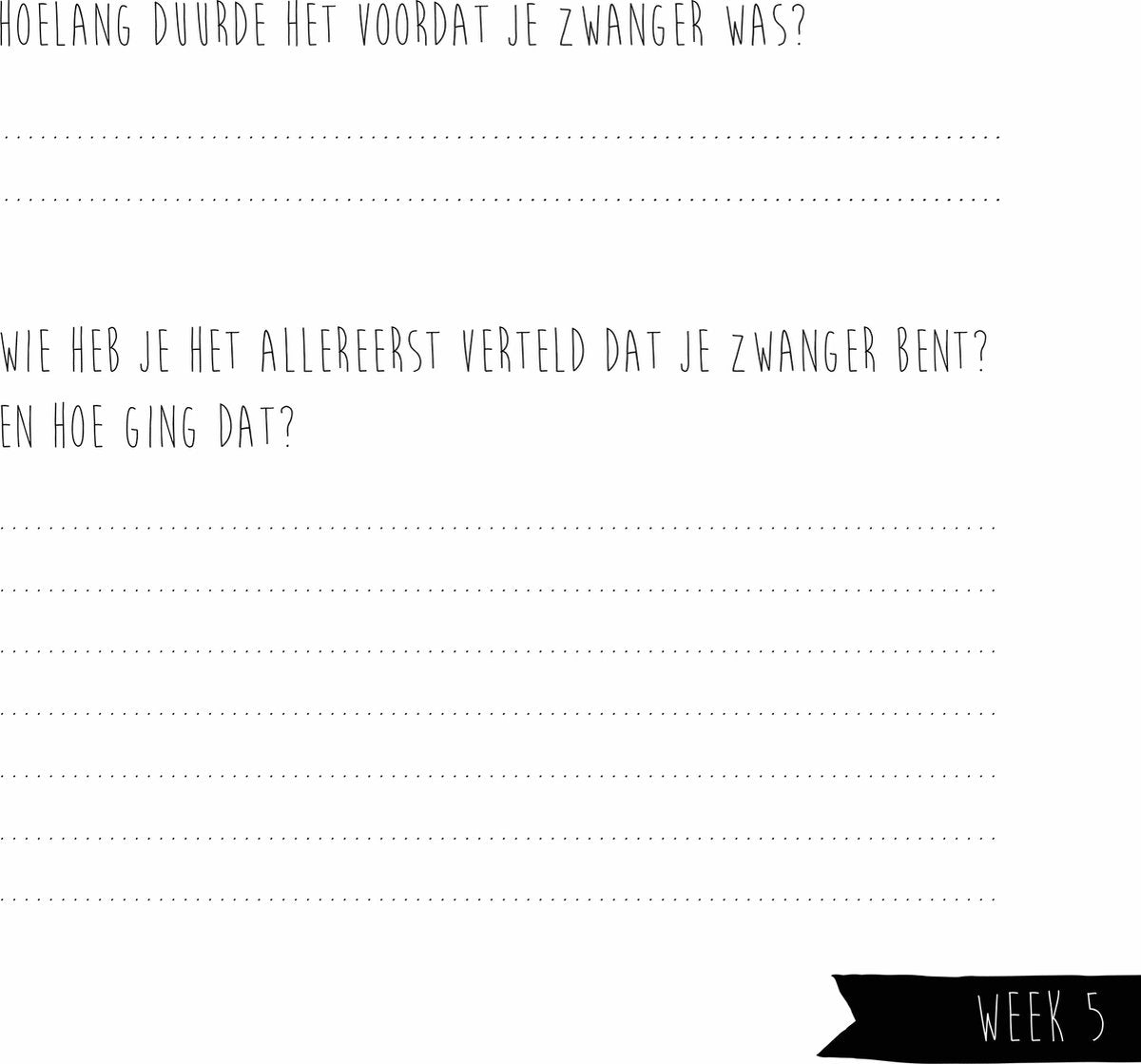 Invulboek - mijn negen maanden boek - linnen bruin