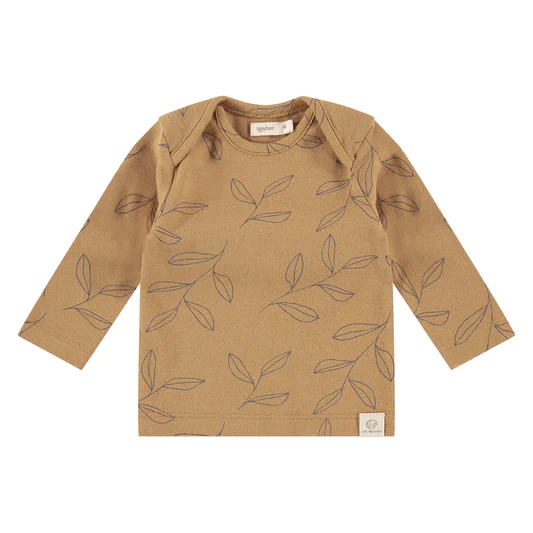 Baby longsleeve - leaves - Modal mix