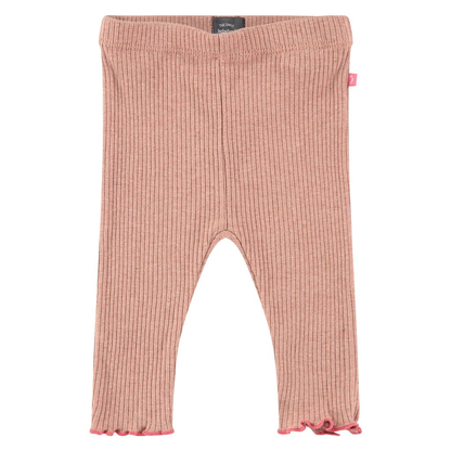 Baby leggings - Blush melange - Rib