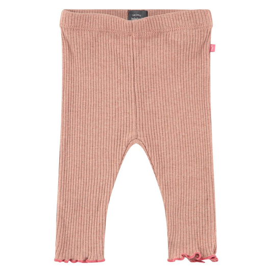 Baby leggings - Blush melange - Rib