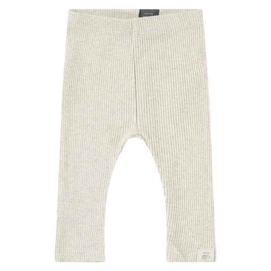 Baby rib broek - Ecru melange - Maat 68