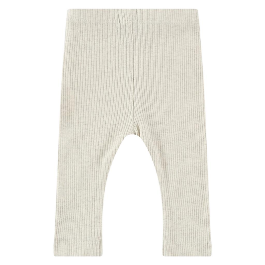 Baby rib broek - Ecru melange - Maat 68