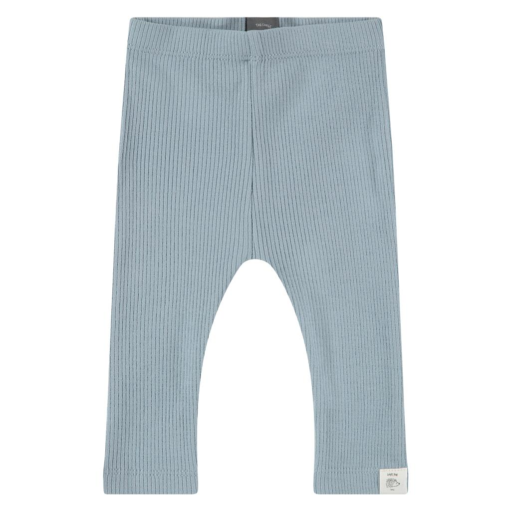 Baby broek - Rib - Smoke blue - Maat 56