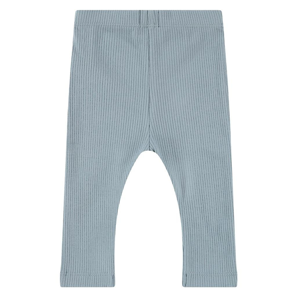 Baby broek - Rib - Smoke blue - Maat 56